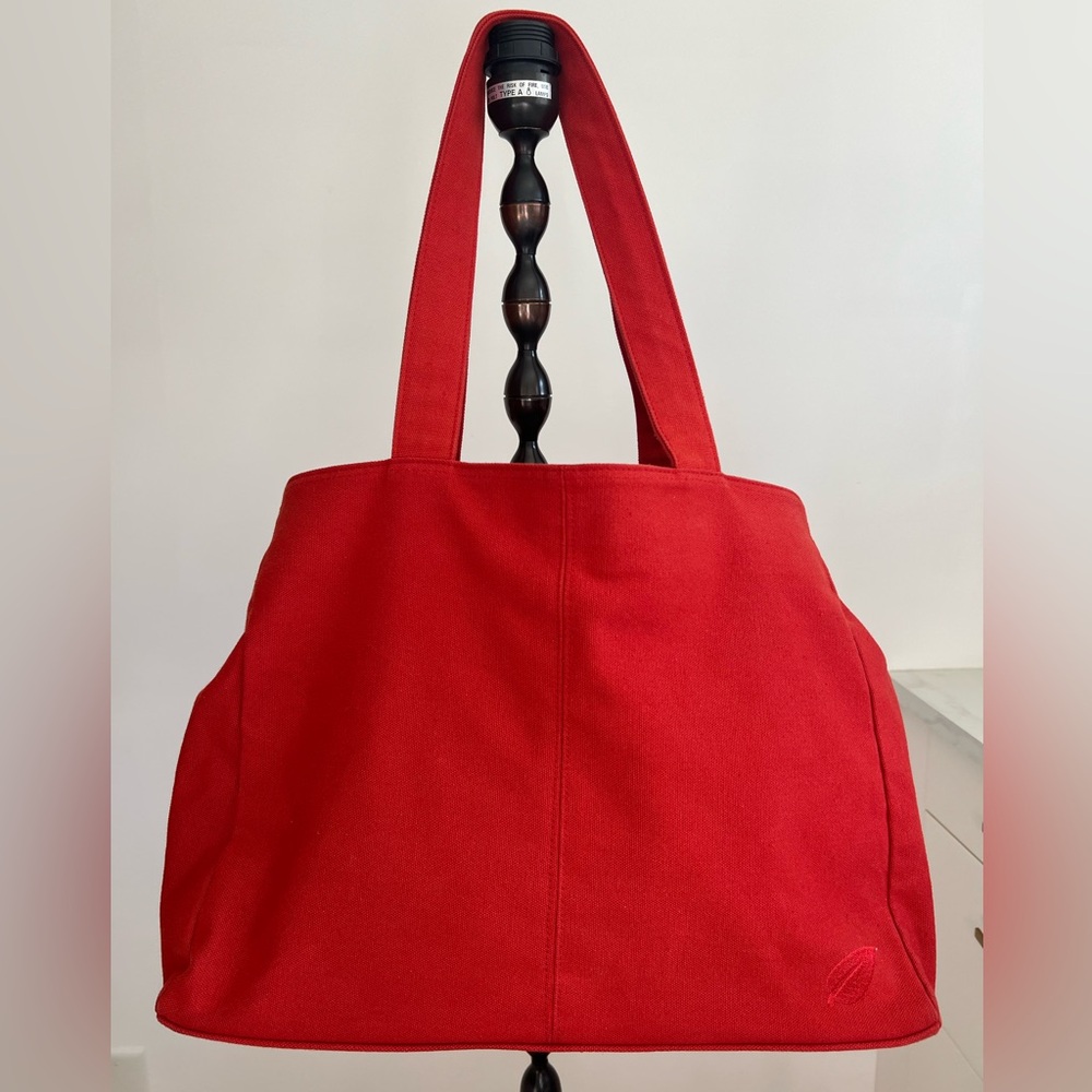 Chic Red 100% Cotton Tote Bag - Picture 9 of 9